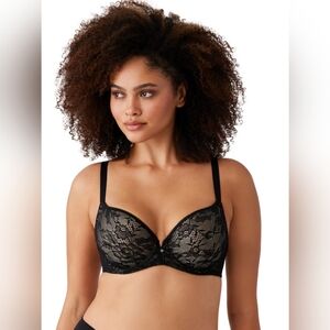 Wacoal Lace Finesse‎ T-shirt Bra 38C Black